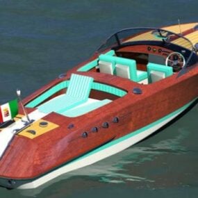 Speed ​​Ship River Small Boat 3d-malli