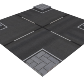 Road Intersection Street Part 3d-model