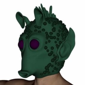 Personnage de tête de Rodian modèle 3D