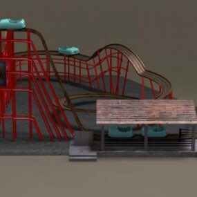 Konzeptauto-Arbeitsbereich 3D-Modell