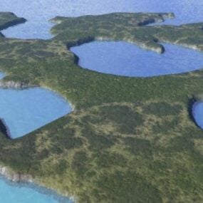 Romantisch meerlandschap 3D-model