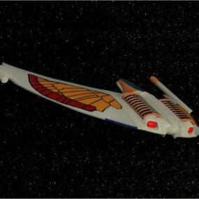 Nave espacial futurista romulana modelo 3d
