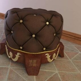 Cadeira otomana Chesterfield Modelo 3D