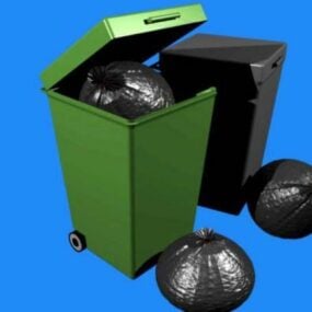 垃圾垃圾桶3d模型