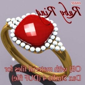 Ruby Ring Jewelry 3d μοντέλο
