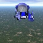 Futuristická kosmická loď Crawler Bot