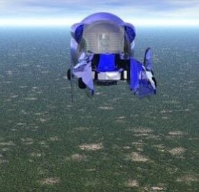 Crawler Bot Futuristic Spacecraft 3d model