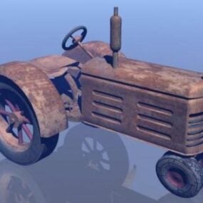 Rustikální 3D model traktoru