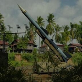 سلاح صاروخي Sa2 مع نموذج توجيهي ثلاثي الأبعاد