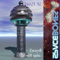 Ironic Scifi Tower Building 3d model