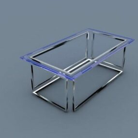 میز شفاف شیشه ای مدل سه بعدی