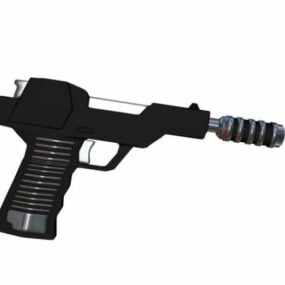 Arma de pistola acústica modelo 3d