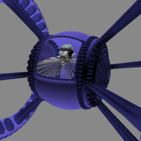 Knooppuntmodule Futuristisch ruimteschip 3D-model