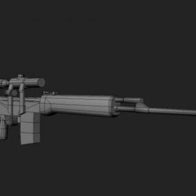 Sniper Riffle Svds Force Modelo 3D