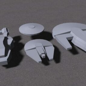 Scifi Spacecraft Concept 3d-modell