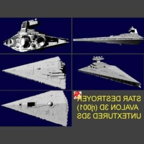 Crucero de batalla destructor estelar modelo 3d