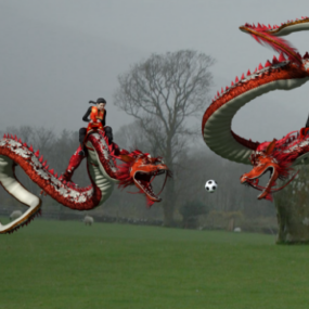 Östlig kinesisk drakeskulptur 3d-modell