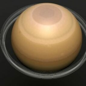 Modello 3d realistico del pianeta Saturno