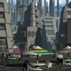 مشهد بناء مدينة Scifi