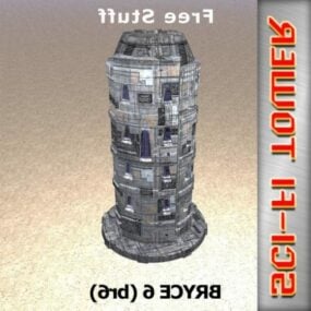 Scifi Rock Tower 3d model