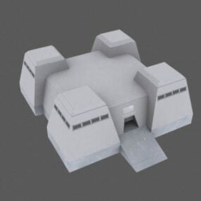 科幻兵营建筑3d模型