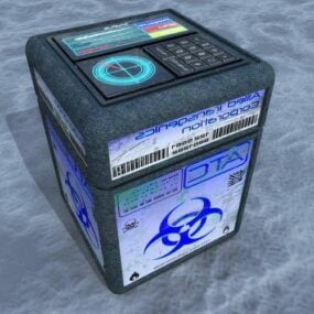 โมเดล 3 มิติกล่อง Scifi Crate