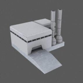 Mô hình 3d xây dựng nhà máy Scifi