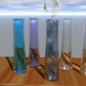 Lab Accessories Test Tube Filled With Liquid 3d model