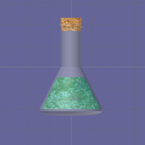 Lab Accessories Corked Flask 3d model