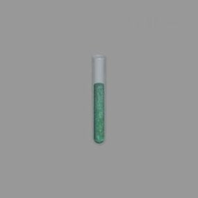 Lab Accessories Test Tube With Green Liquid 3d model