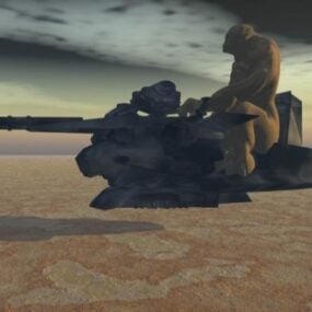 猿性格大猩猩雕塑3d模型