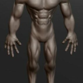 Mô hình 3d nhân vật điêu khắc cơ thể quái vật