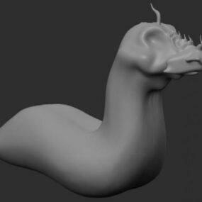 蛇の彫刻 Obj電気ショック療法の3Dモデル