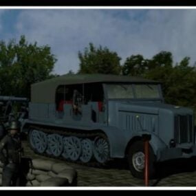 Sdkfz9 군용 트럭 3d 모델