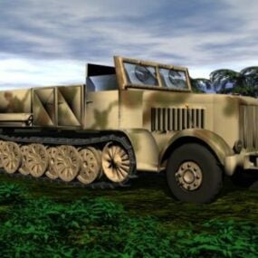 Sdkfz9 Famo Military Truck 3d model