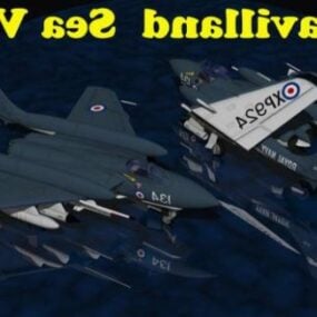Sea Military Aircraft Navy Plane 3d-modell