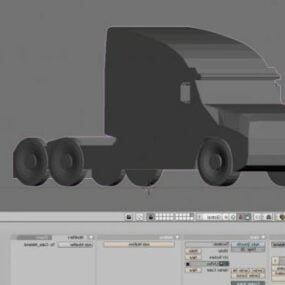 Semi Truck Lowpoly 3d model