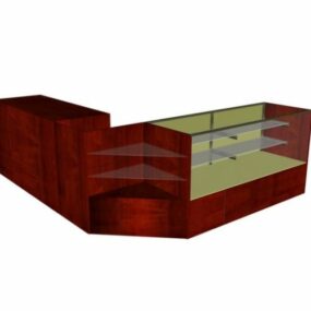 Glass Top Coffee Table Curved Shape 3d model