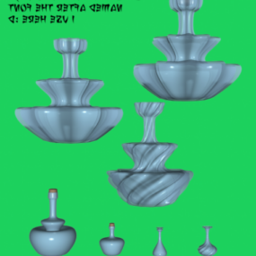 Model 3D dekoracji siedmiu butelek