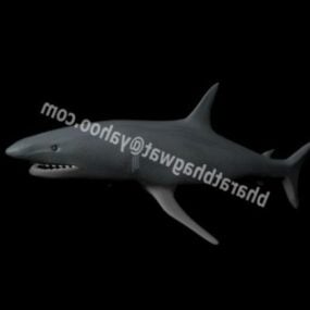 Modelo 3d do robô marinho tubarão