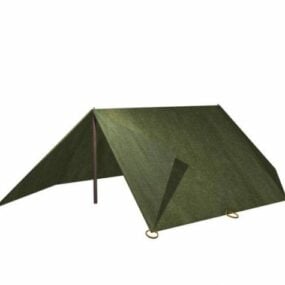 Tenda da viaggio mezza tenda modello 3d