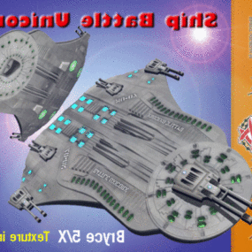 Klingon futuristisch ruimtevaartuig Battle Cruiser 3D-model