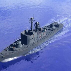 Model 3D Kapal Angkatan Laut