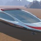 Embarcação voadora futurista