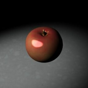 Mô hình 3d trái cây táo đơn giản