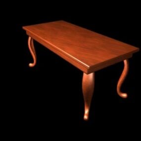 Antique Coffee Table Cherry Wood 3d model