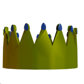 نموذج بسيط لـ King Crown ثلاثي الأبعاد
