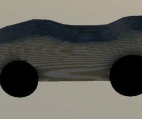 Prototypowy model samochodu retro 3D