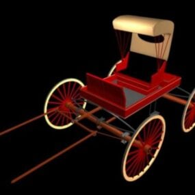 1800s Horse Buggy 3d model