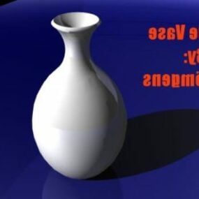 Enkel Vase Pot Porcelæn Materiale 3d model